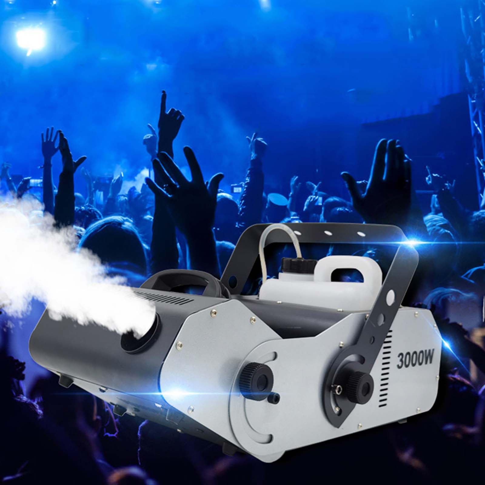 MáQuina De Humo AutomáTica De 3000 W, Nebulizador PortáTil con Tanque De 3 L para DJ, Bodas, Fiestas, Escenario, MáQuina De Humo PortáTil para Exteriores con Control Remoto