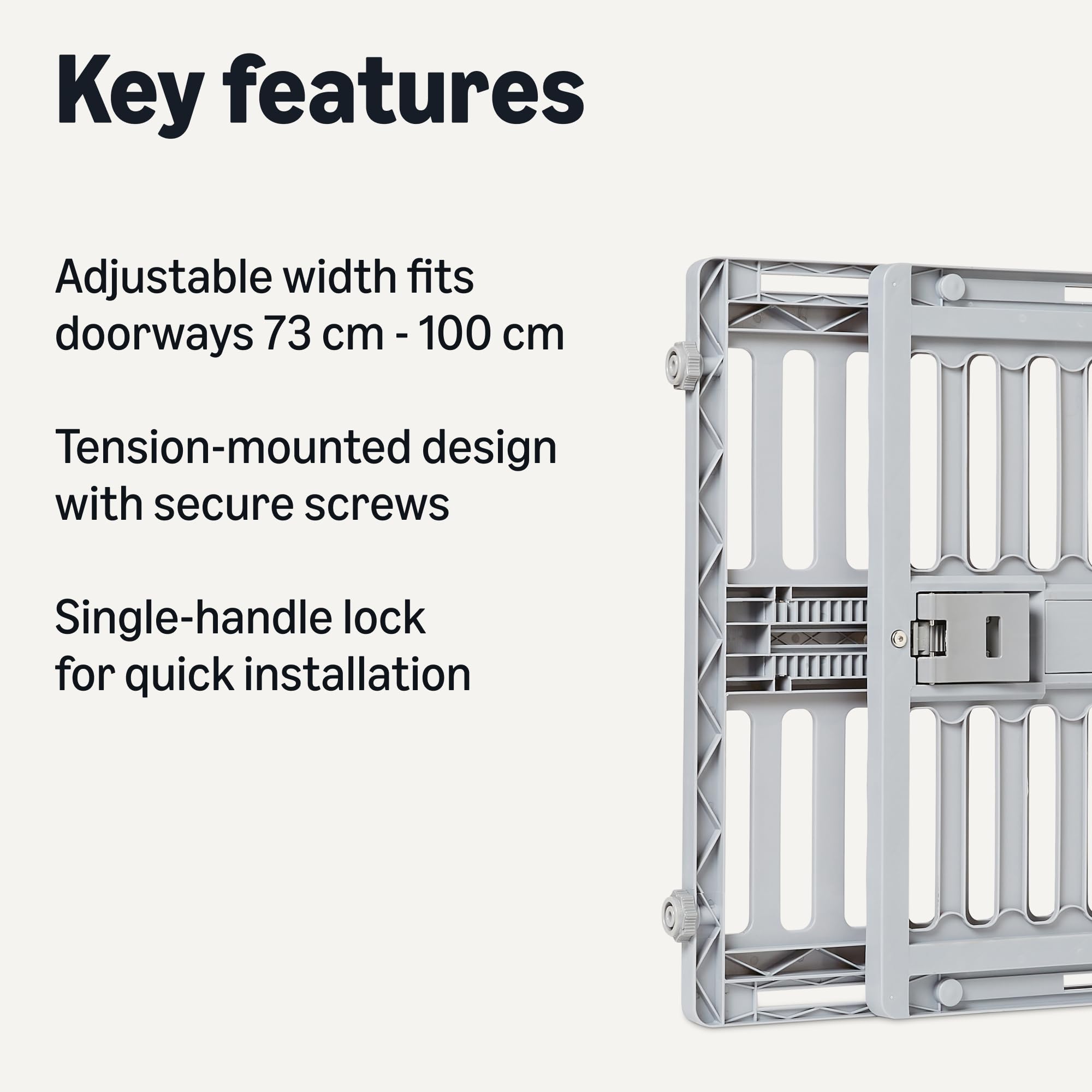 Amazon Basics Adjustable Wide 28.7–39.4", Dog Gates, Ideal for Small to Medium Breeds, and Senior Dogs, Dog Gates for Doorways and Stairs - 2