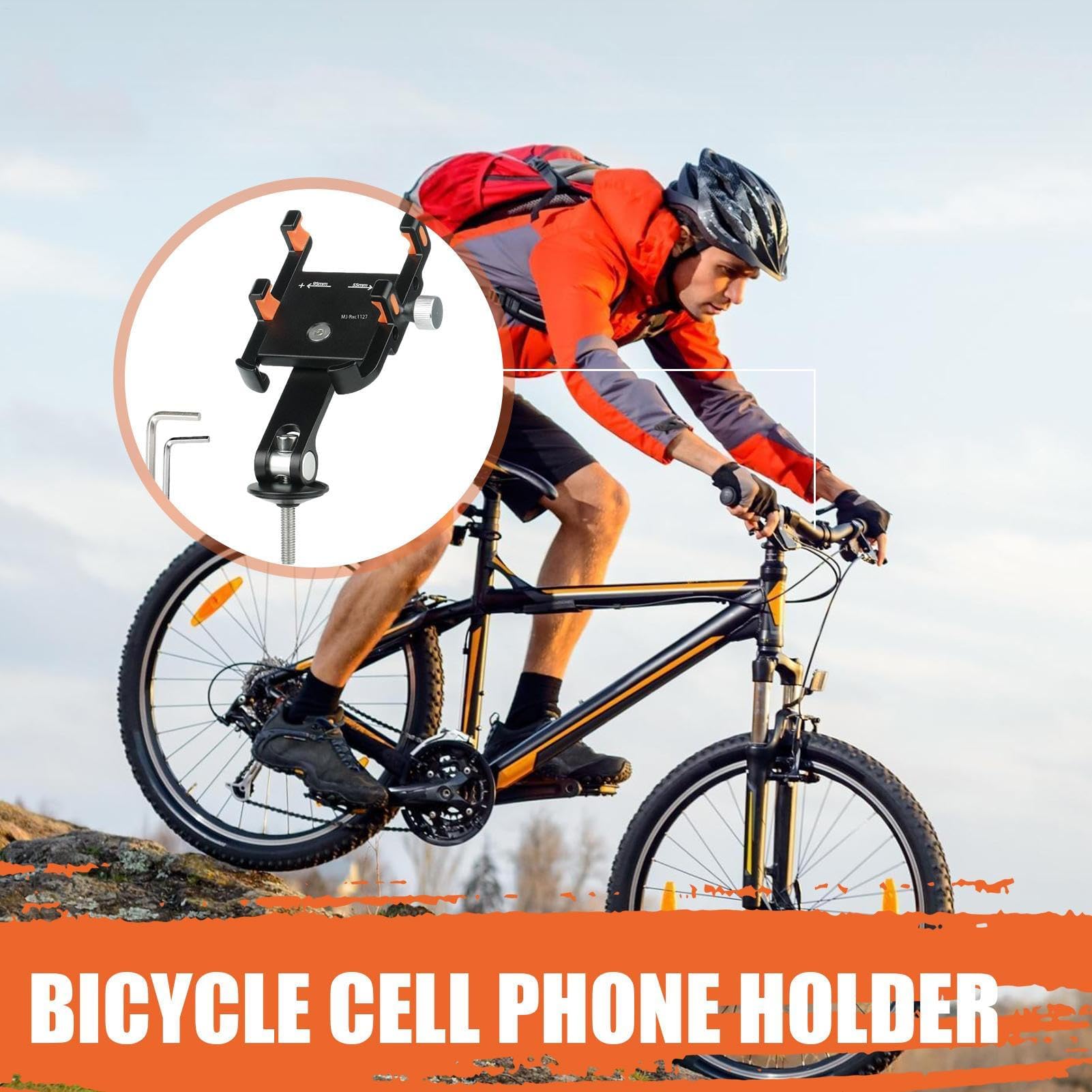 Supporto per telefono da bicicletta, assorbe gli urti, per moto e scooter, supporto universale per telefono cellulare, per uomini e donne