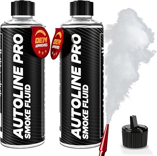 AutoLine Pro Solución de líquido de humo mejor clasificada para máquinas de humo automotrices, paquete de 2 unidades de 16 onzas en total (EVAP,