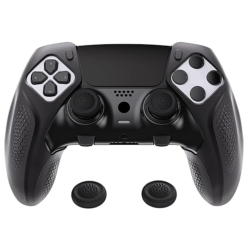 PlayVital Ninja Edition - Funda de silicona antideslizante para controlador inalámbrico PS5 Edge, protector ergonómico, funda de goma suave para