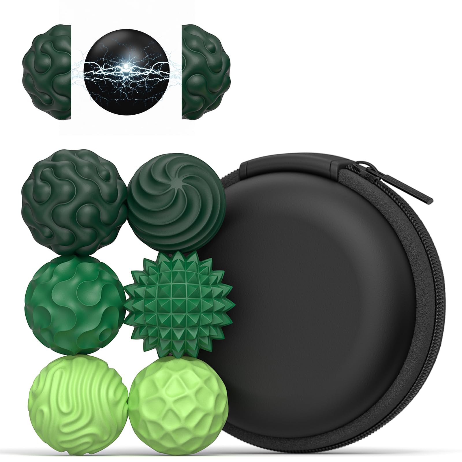 Magnetic Fidget Balls Toys 6PCS, Silicone Magnetic Balls Fidget Toys for Adults & Teens