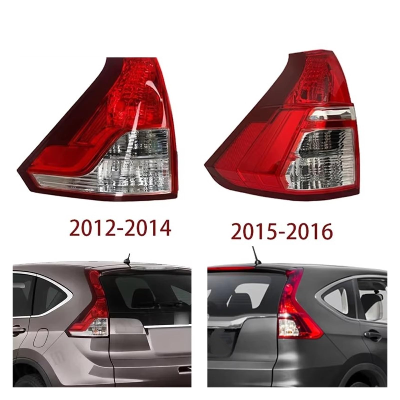 Lampada Freno per CRV 2012-2016 Auto Fanale Posteriore Lampada Arresto Freno Rosso Siganl Parcheggio Retromarcia Senza Lampadina Fanale Posteriore Auto(Left 2015-2016)