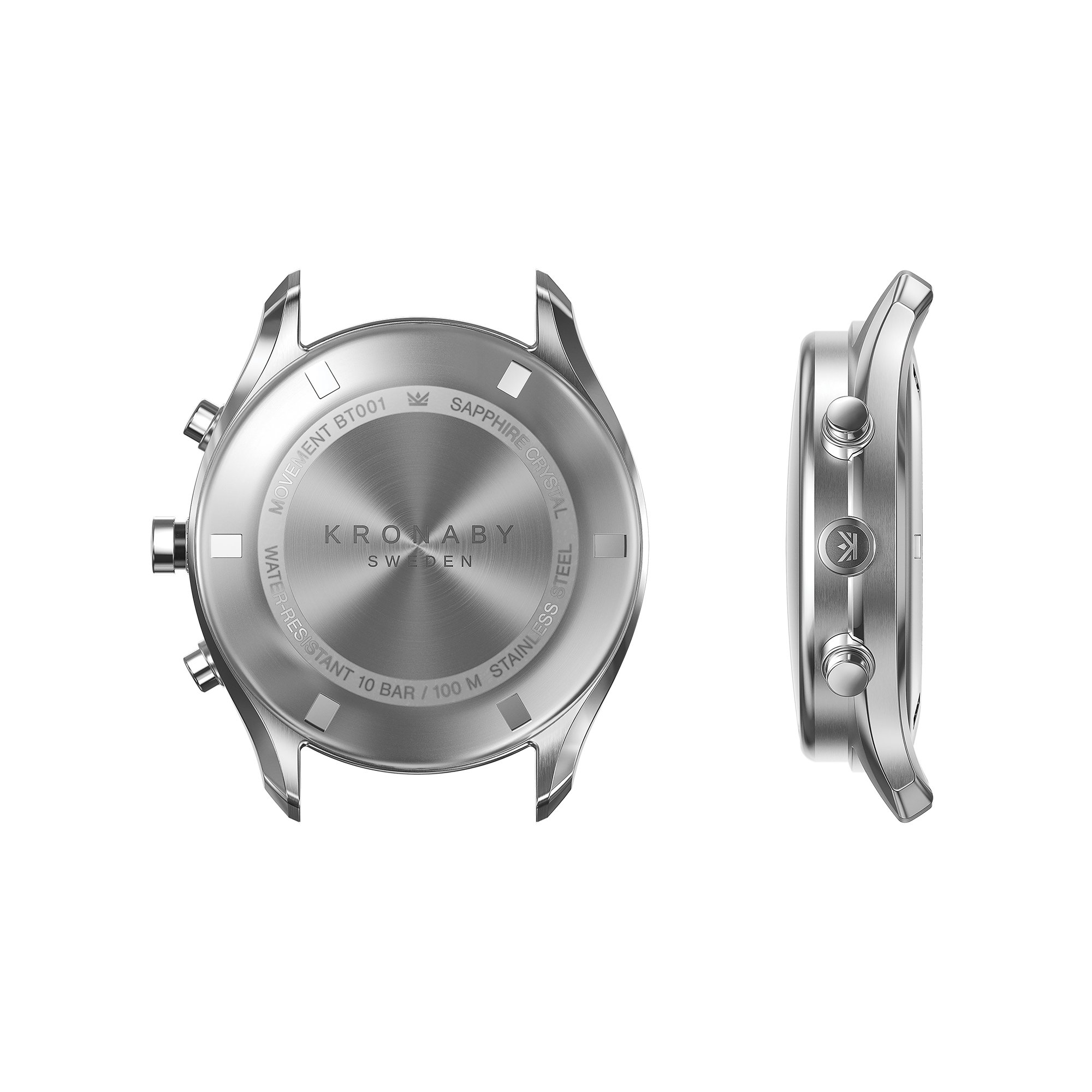 Kronaby S0719/1 męski hybrydowy smartwatch brązowy Sekel, Srebrny, pasek