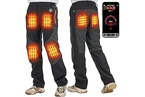 KEMIMOTO Heated Motorcycle Pants Waterproof 12V Heated Mens Hunting Trousers