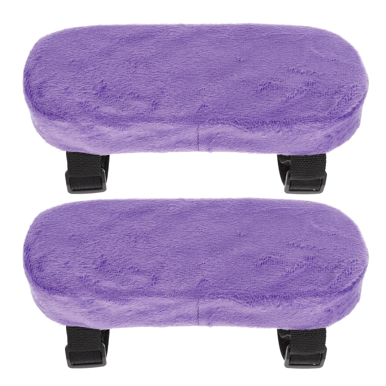Milisten Memory Foam Chair Armrest Pads, Ergonomic Elbow Pillow for Office, Gaming, and Wheelchair, Soft Plush Arm Rest Covers for Desk Chair Pressure Relief, Purple, 2 Pcs