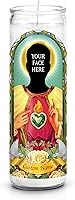 LitFriends Saint Selfie Custom Prayer Candle - Personalized Funny Catholic Gift, Unscented 7-Day Burn for Father's Day