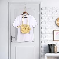 Vista 4 de Hotop 4 ganchos para colgar sobre la puerta, múltiples organizadores de almacenamiento para colgar, ganchos para abrigos, ropa, sudaderas, Plateado