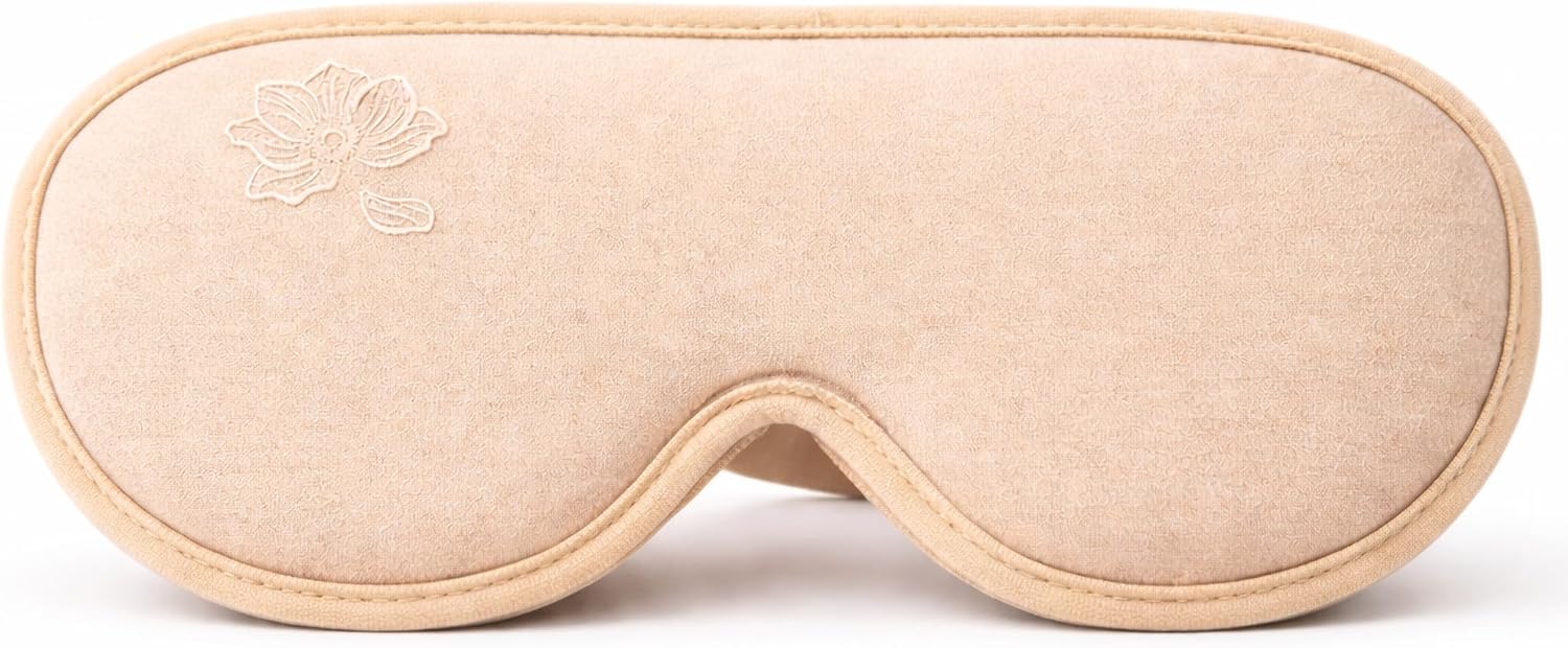 Anemone Sleep Mask for Women – Ultra Soft Cooling Fabric Eye Mask with 100% Light-Blocking Design, Deep Eye Cups, Zero-Pressure Fit
