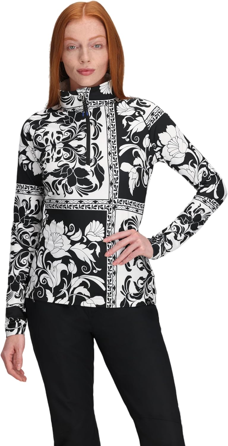 Obermeyer Womens OLY Base Layer 1/4 Zip Up Top, Moisture-Wicking Fabric for Snow and Ski
