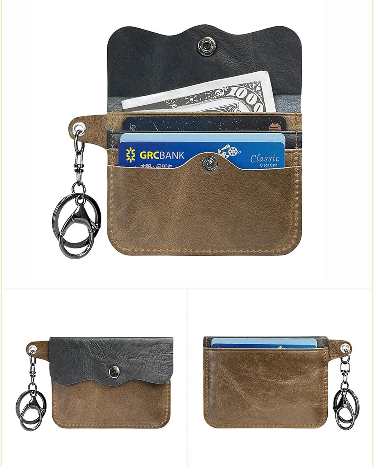 Multifunctional and Card Holder Wallet Compact PU Leather Case for Cards Suitable for Various Occasion Office Essenti