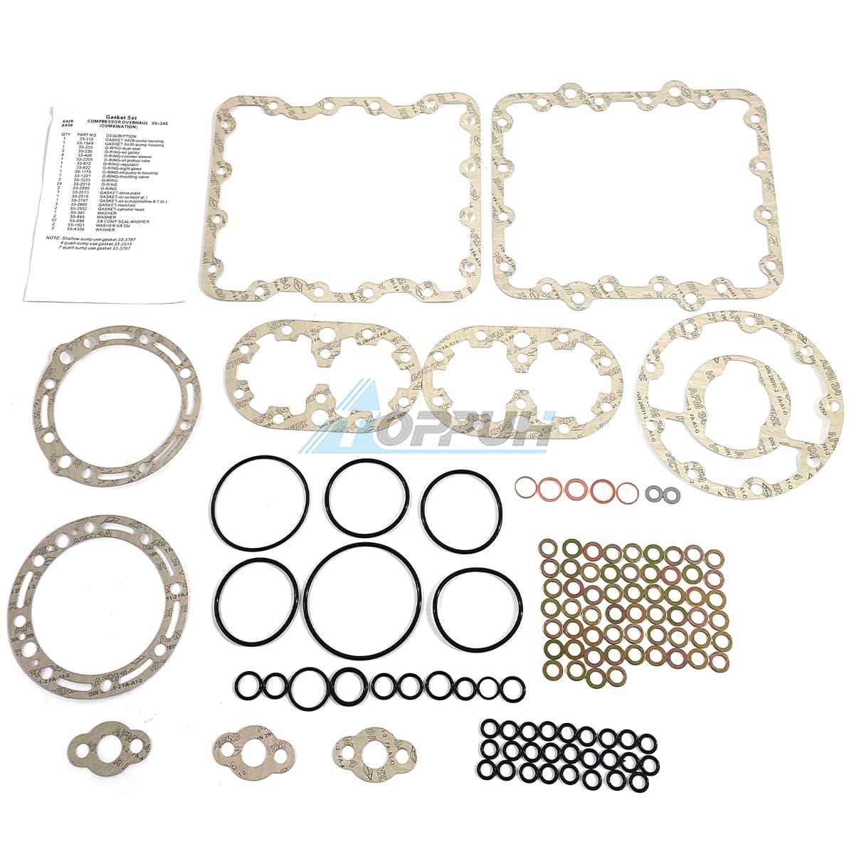 30-243 30-0243 Compressor Gasket Kit 30243 Compatible with Thermo King X426 X430 300243