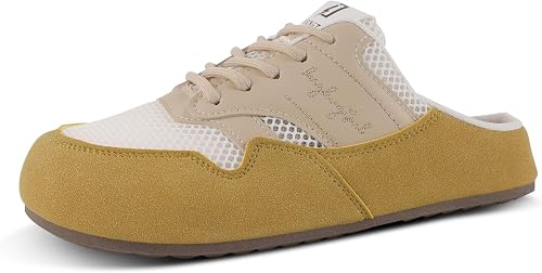 Women's Slip on Mesh Mule Clogs Sneakers with Arch Support,Non-Slip Backless Bre