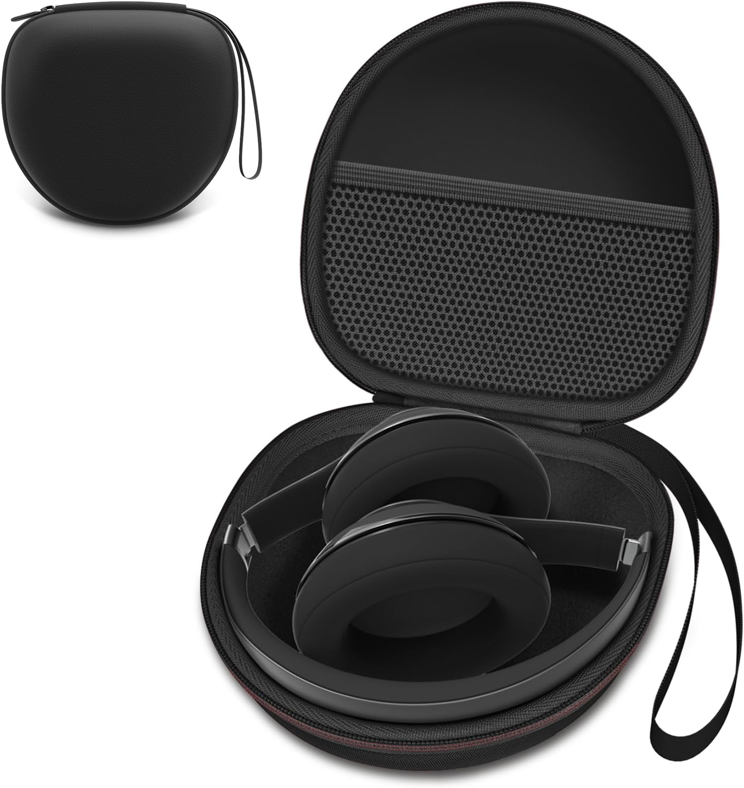 Headphone Case for Beats/Soundcore Anker/JBL/BERIBES/KVIDIO Wireless Bluetooth Noise Cancelling Over-Ear Headphones, Black