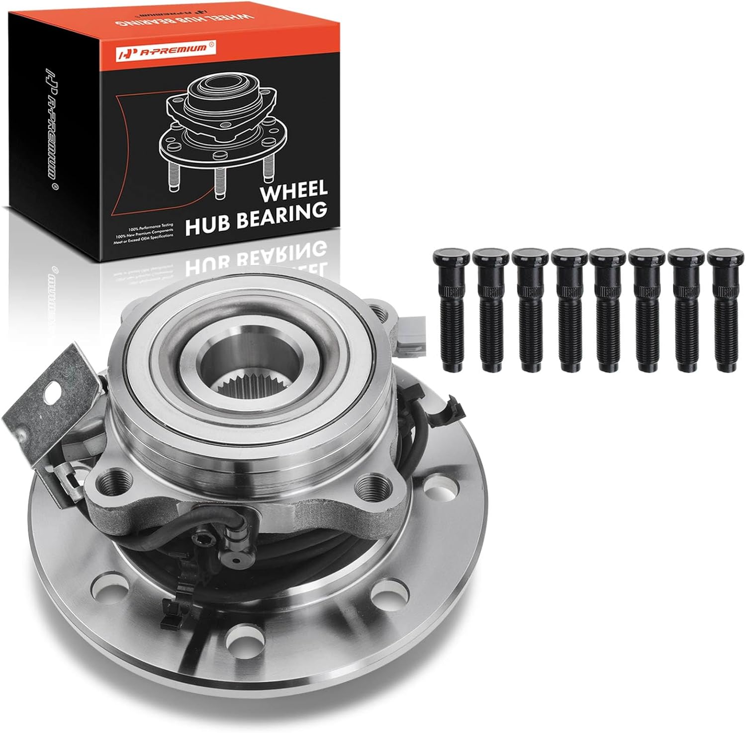 A-Premium Front Right Wheel Bearing and Hub Assembly with ABS Compatible with Dodge Ram 3500 1998-1999, 4WD & DRW