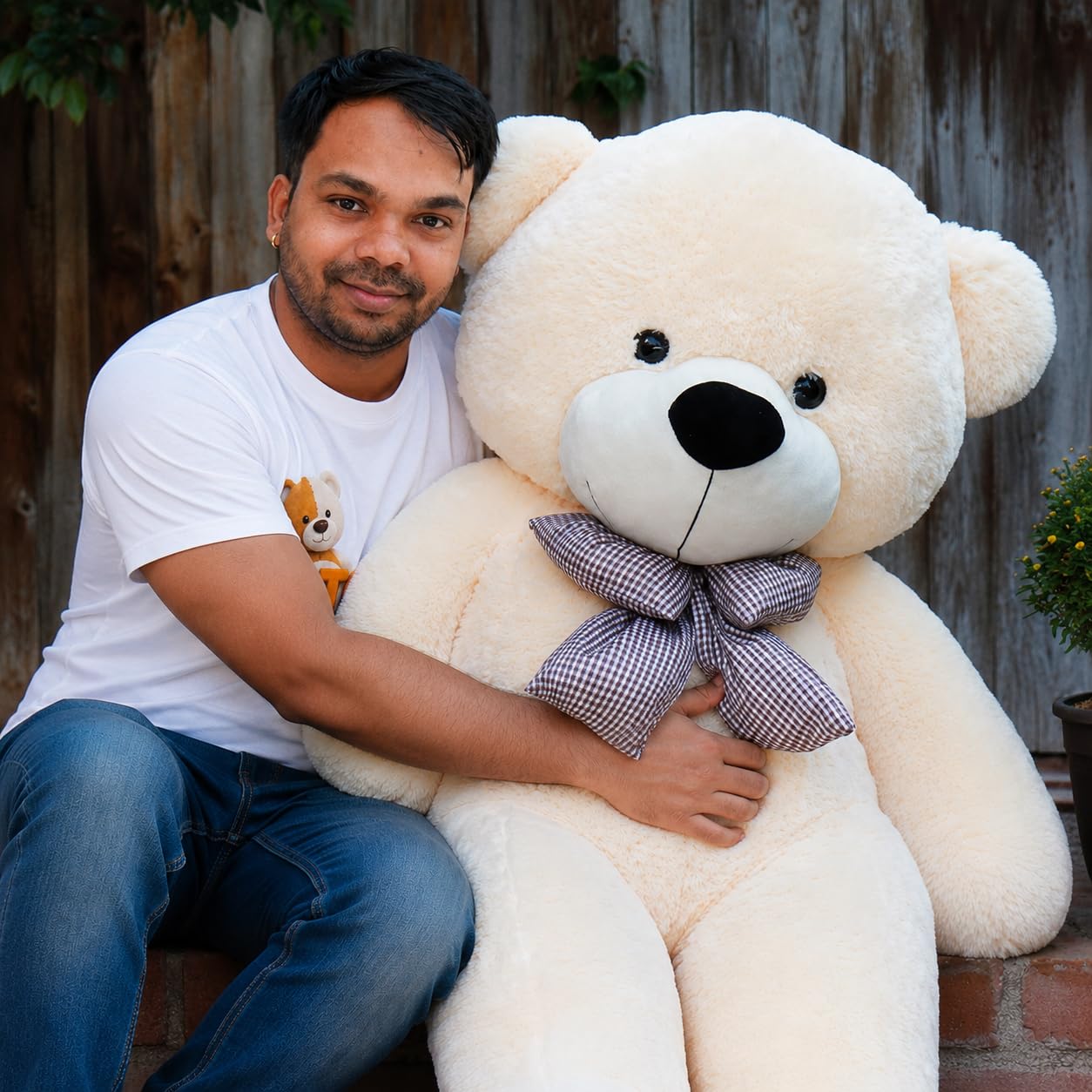 5 Feet Cream Teddy Bear Original 20mm Dull Cream Fur (60 Inches) Giant Soft Plush Toy | Premium Stuffed Teddy Bear for Kids, Girls, Boys & Loved Ones | Birthday, Anniversary, Valentine-image-46