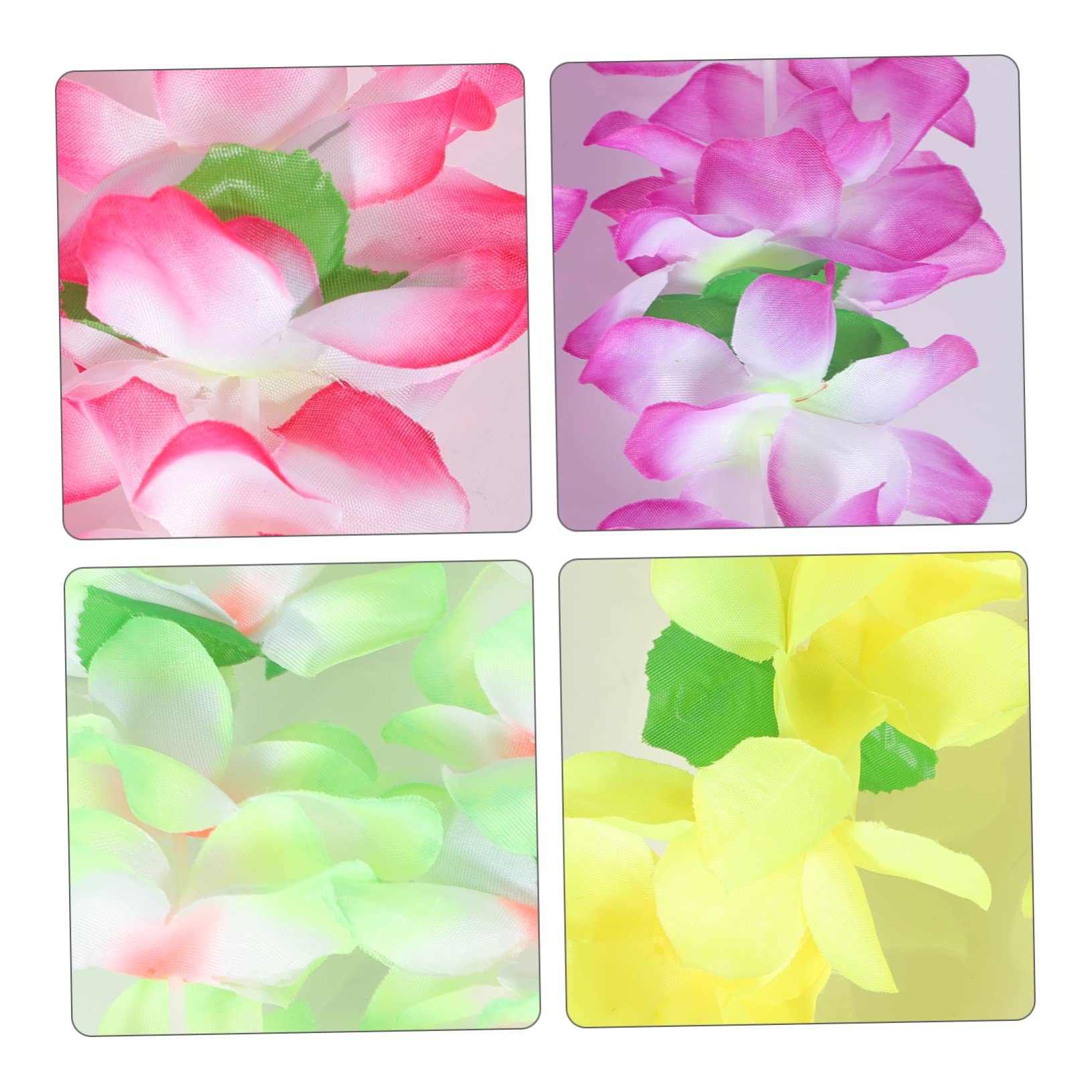 12piezas Collares Hawaianos Fiesta Unidades Collar De Guirnalda Colorida Collar Hawaiano Para Adultos