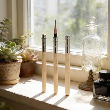Pencil Extender,Pencil Extender for Artists,8 PCS WoodenPencil Extenders Set,Lightweight Pencils Lengthener Tool with Aluminum Tightening Ring, Practical School Office Supplies,for Prism Pens Art