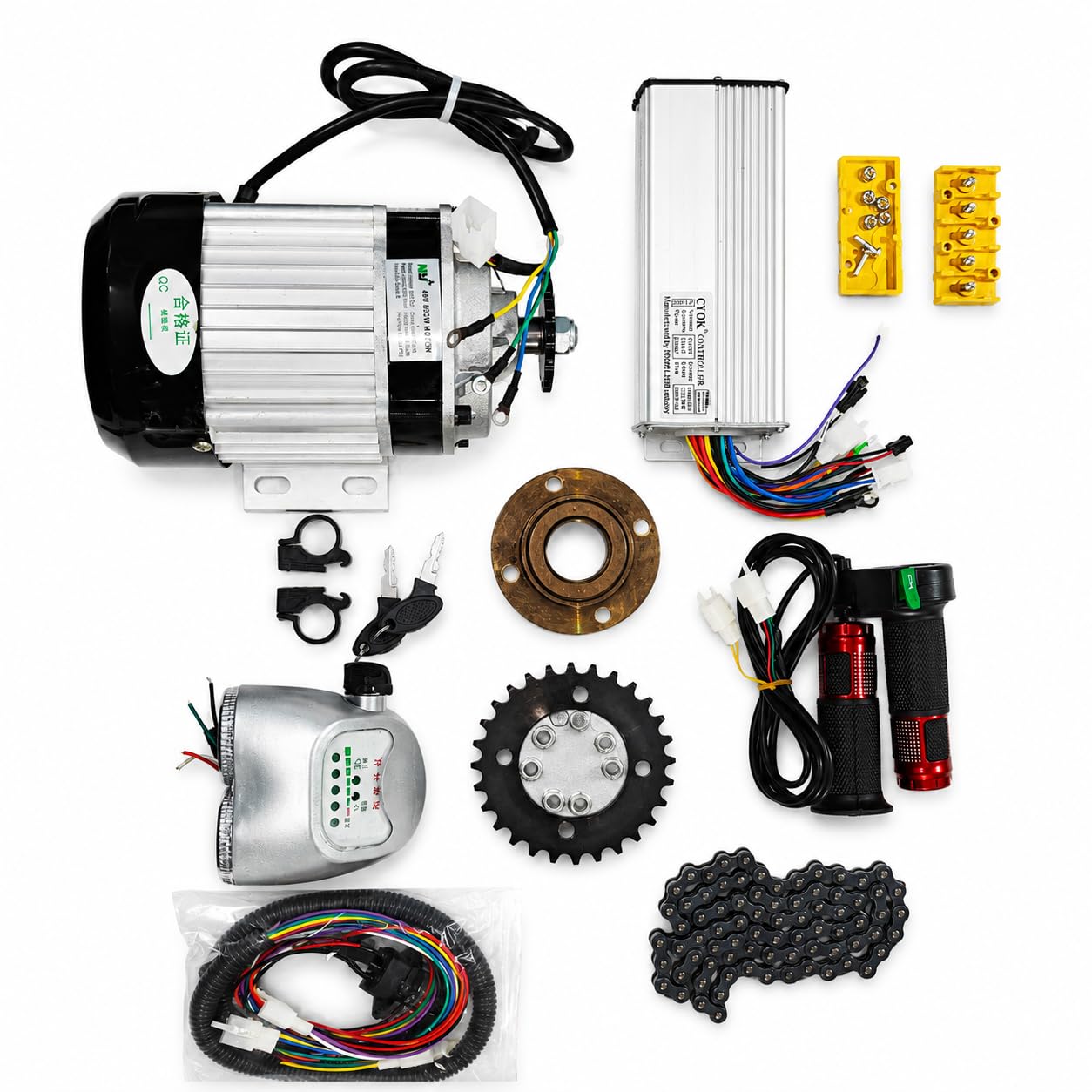 48V 800W E-Bike Conversion Kit with Reverse Mode | 40–50 Kmph Electric Motor Kit for Bicycle, Cargo Bike, Loader Rickshaw & Go-Kart | 100% Copper Winding DIY EV Motor Conversion Set-image-44