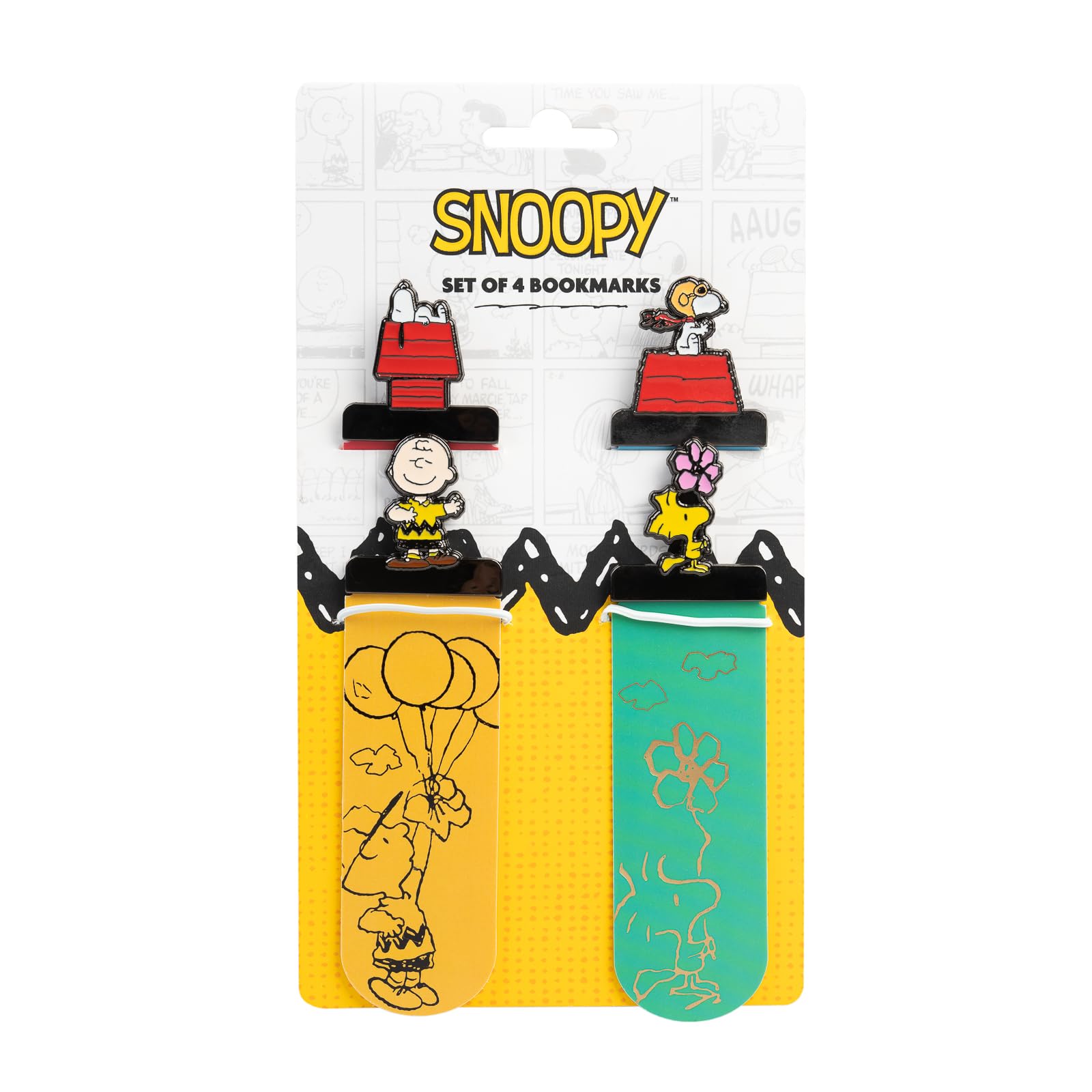 Grupo Erik Set of 4 Bookmarks - Snoopy Gifts for Dog Lovers | Peanuts Snoopy, Doghouse, Charlie Brown, Woodstock | Book Gifts for Book Lovers Under 15 Pounds - Image 2