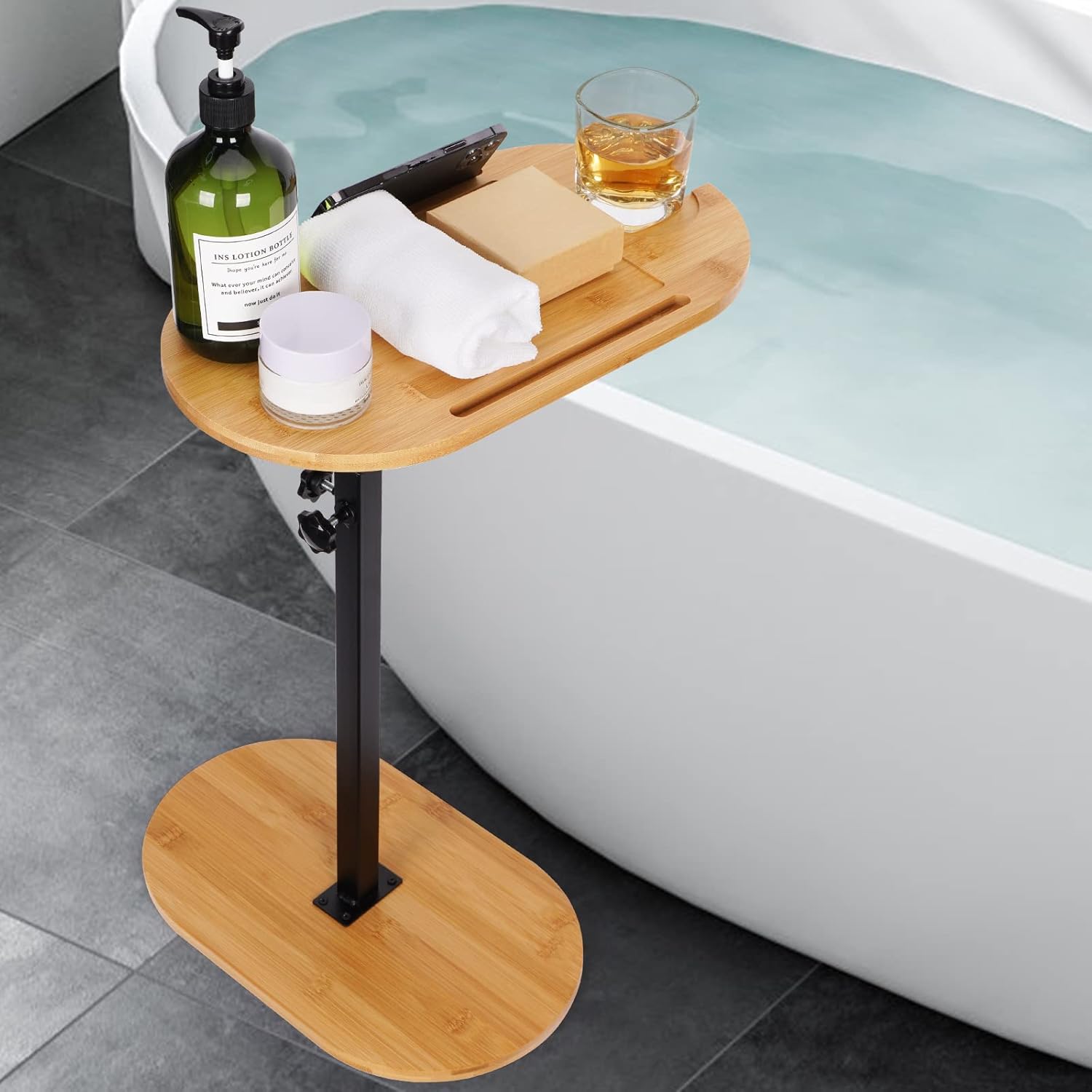 DONGULI Bathtub Tray Table Bath Caddy Tray for Bathtub
