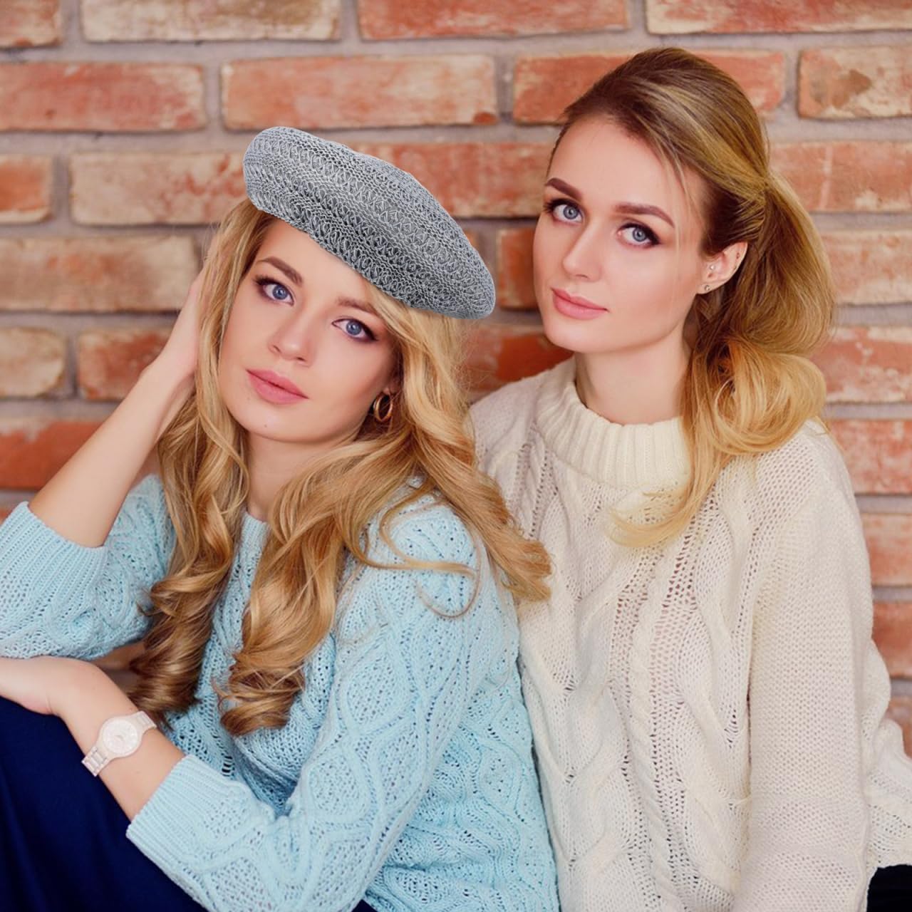 Crochet Beret Hats Summer Beret Women Woven Berets Women Bohemia Hat Crochet French Berets for Women Girls - Image 6