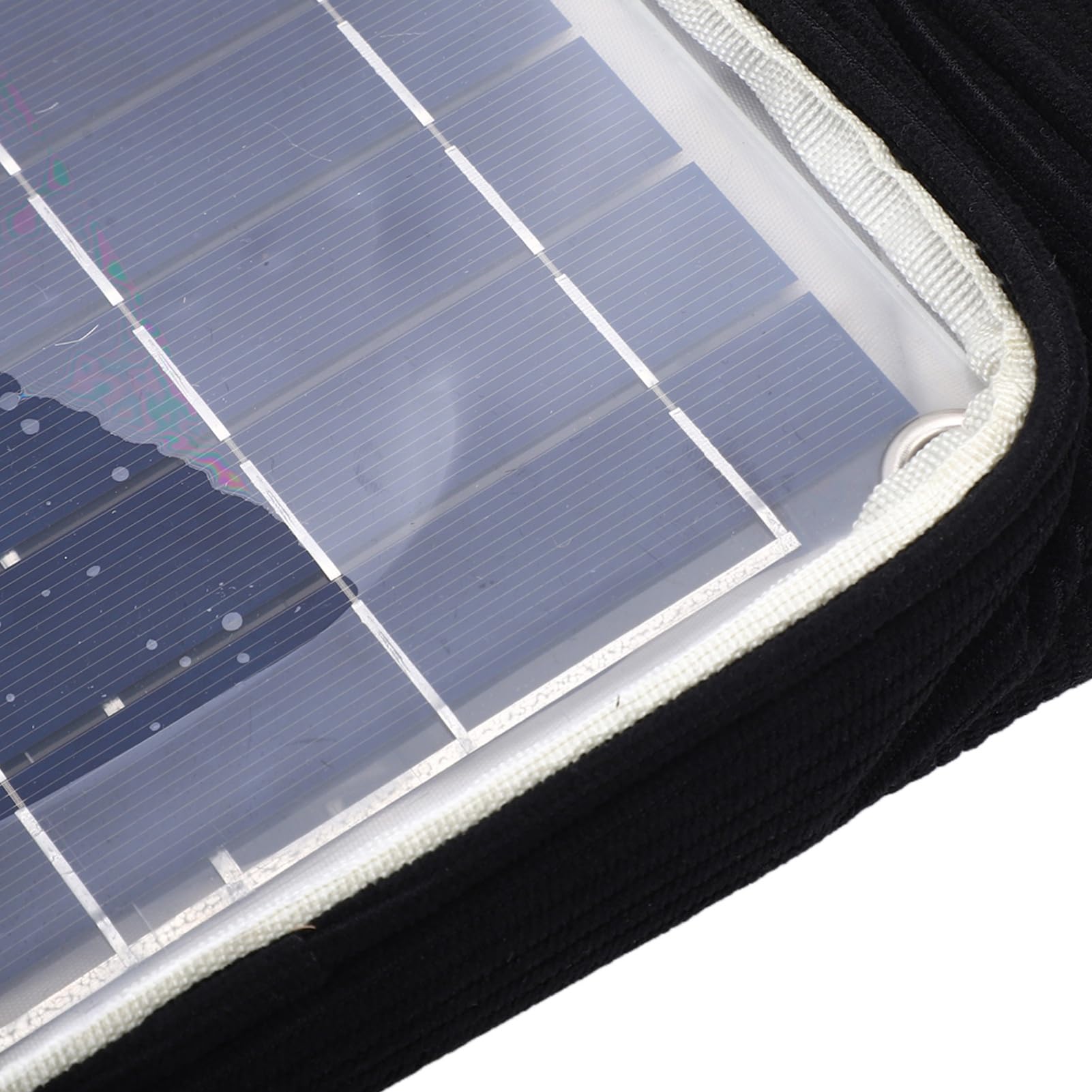 Fdit Zaino con Pannello Solare Monocristallino da 20 W, Zaino con Caricatore Solare Nero con Porta USB per Adulti, Viaggi All'aperto, Campeggio, Escursionismo