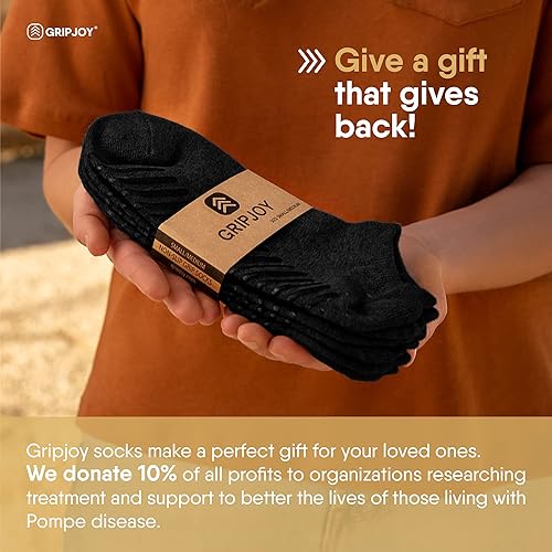 Miniatura 4 de Gripjoy Calcetines de agarre para mujeres y hombres, calcetines antideslizantes, calcetines de yoga con pinzas, calcetines de hospital