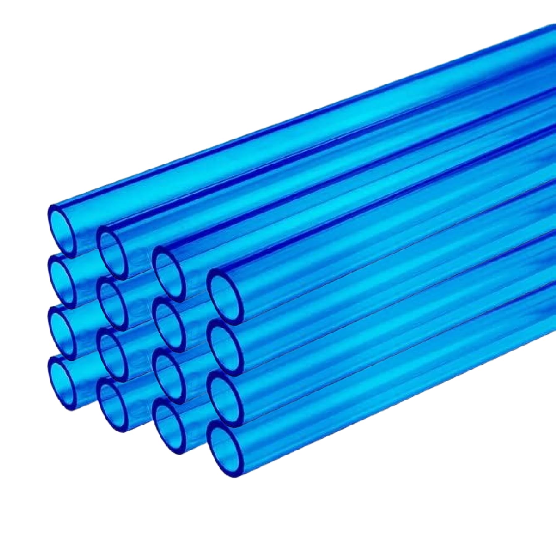 Tubo rígido para refrigeración por agua Dracaena PETG azul de 14mm OD en pack de 4 unidades de 500mm