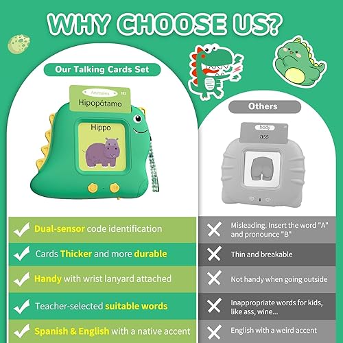 Miniatura 2 de Tarjetas didácticas bilingües en español, juguetes para niños y niñas de 2, 3, 4, 5 años, juguetes sensoriales para el autismo para niños que