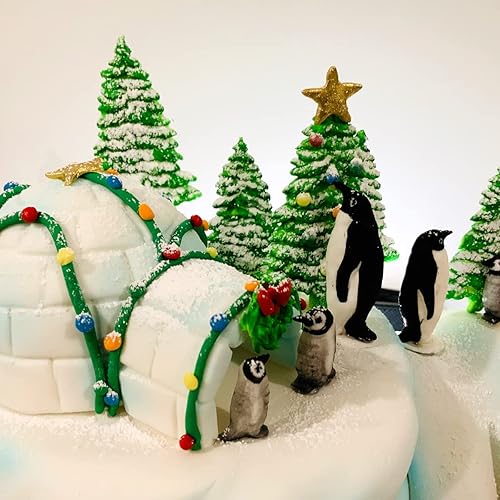 Miniatura 3 de Katy Sue Molde de silicona de la familia de pingüinos para decoración de pasteles y manualidades