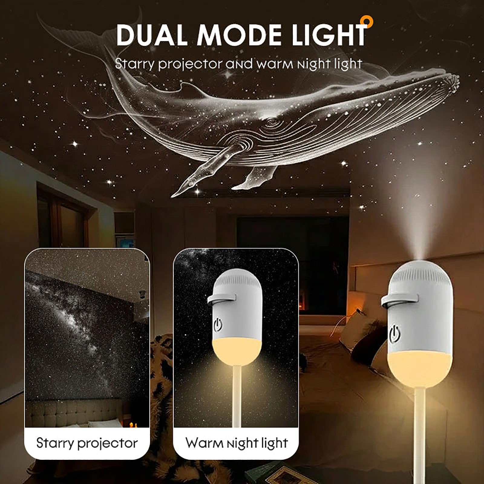 Proyector de Galaxias, Proyector de Cielo Estrellado y Luz Nocturna 2 en 1, Lámpara LED Espacial Galaxia Ajustable 360°, Iluminación Ambiental USB de Vía Láctea para Decoración de Techo (12Pcs)