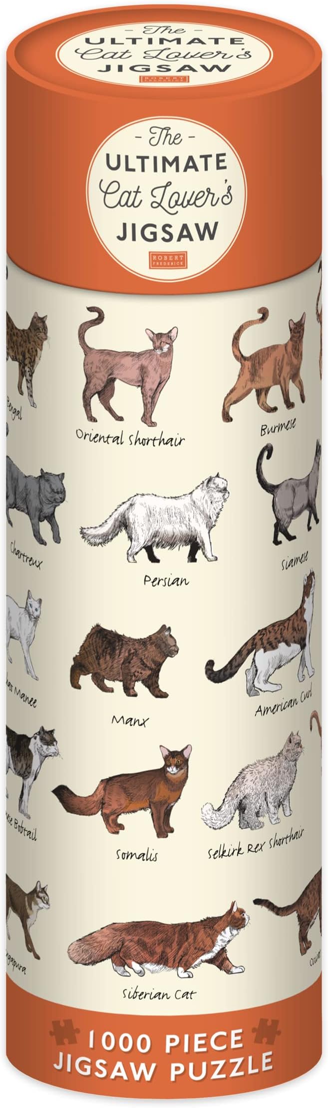 Robert Frederick Cat Lovers 1000 Piece Jigsaw in a Tin