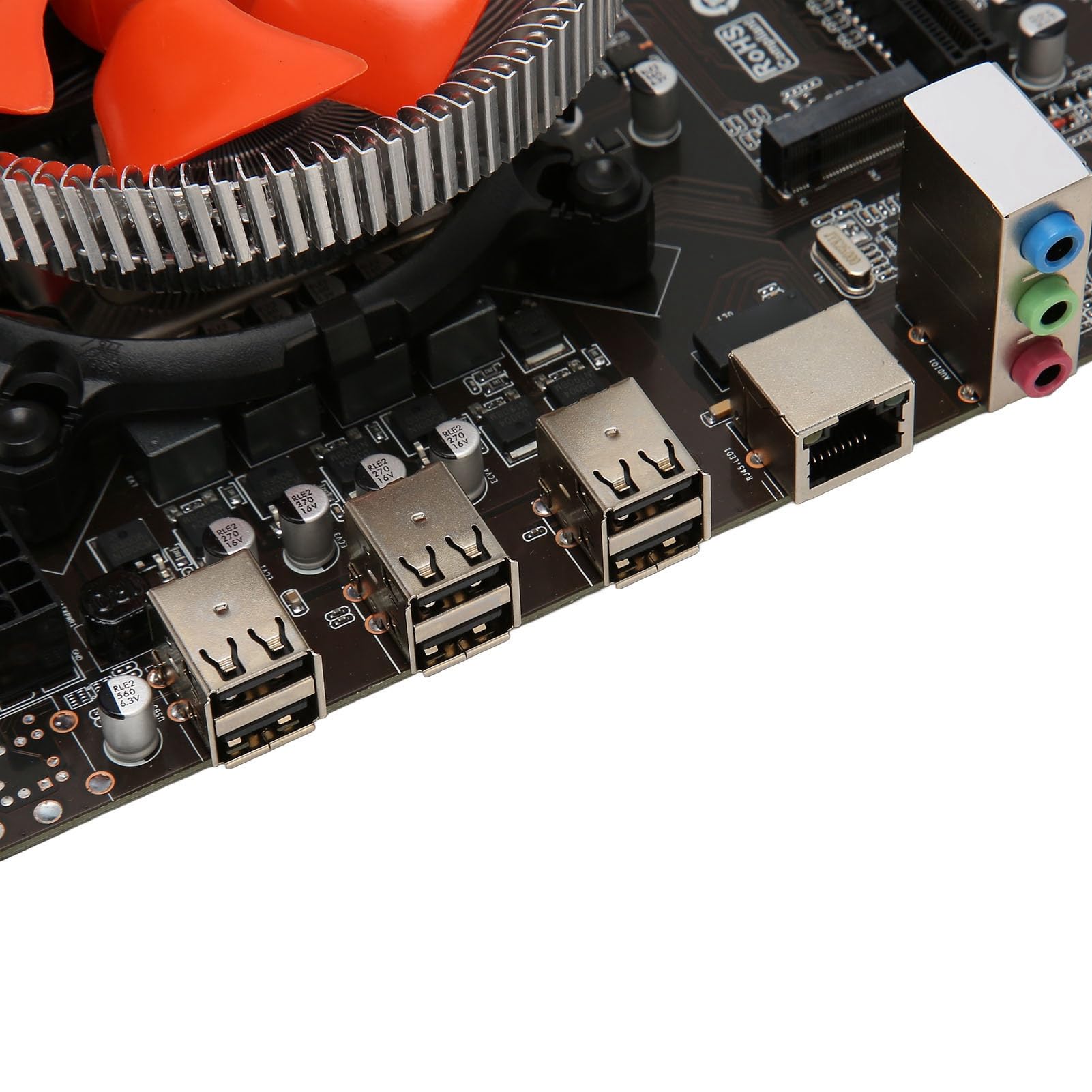 POENVFPO X79 Conjunto de alta velocidad Combu Set CPU de la placa base con el ventilador -doble indicador de luz para PC, DDR3 6 núcleos 12 subprocesos para servidor de escritorio