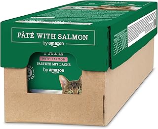 by Amazon Katzenfutter, nass, Pastete mit Lachs, 100 g, 16 Stück (zuvor Lifelong) product image