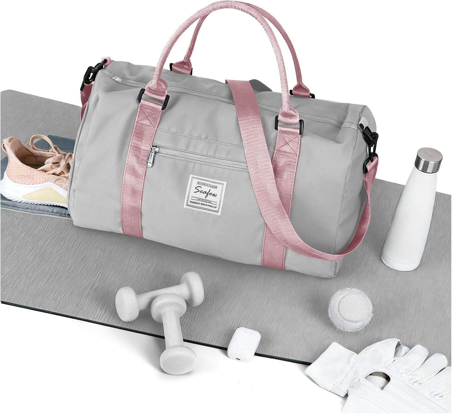 Weekender Duffel Bags for Women, Travel Totes Bag for Airplane, Cute Sports Gym Dance Bag Overnight Luggage Bag with Wet Pocket Shoe Compartment, Carry On Hospital Bag for Labor and Delivery
