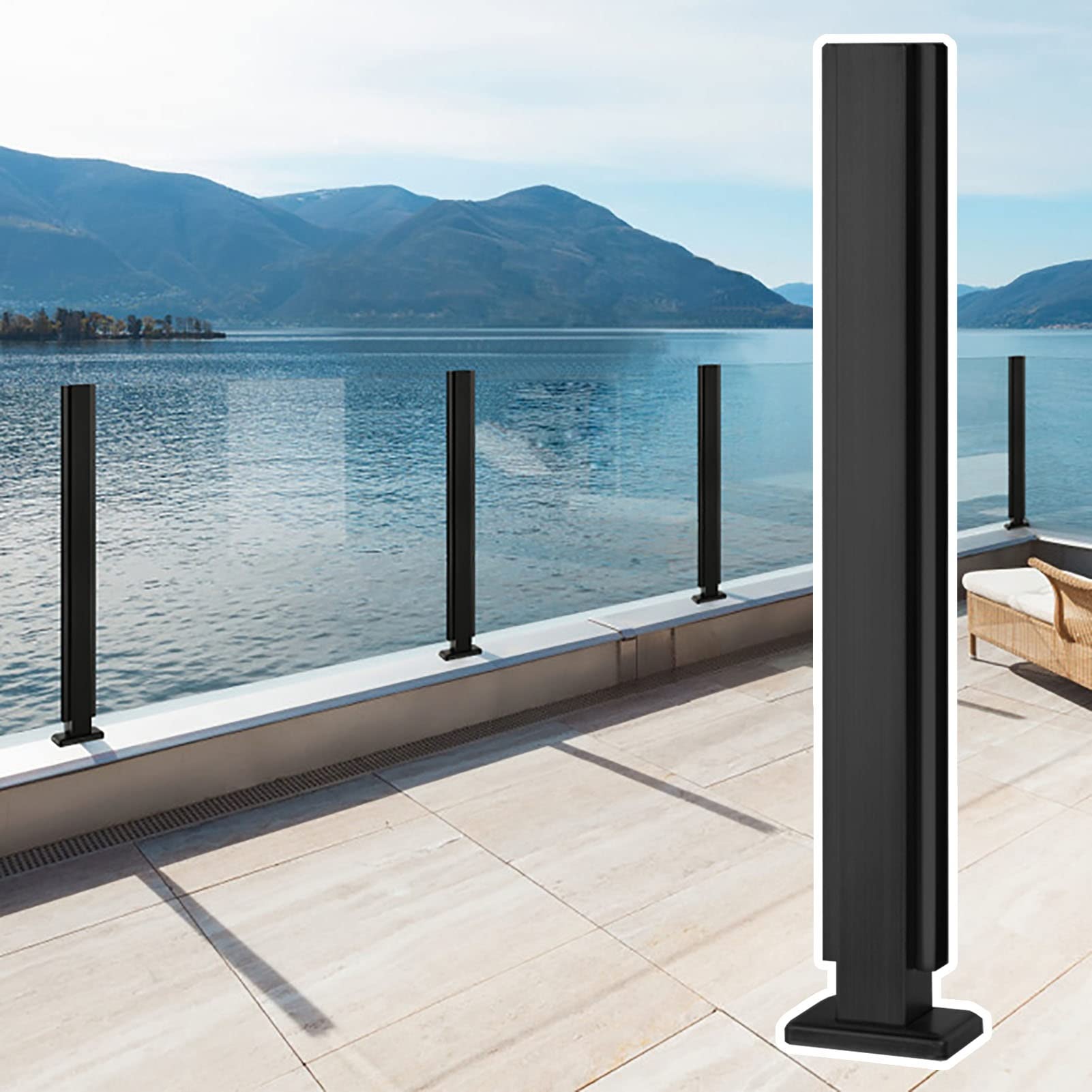 Terrassen- und Balkonpfosten aus Edelstahl 304 & Secure il System für Poolzäune Sicherheit & Stabilität im Freien wetterfeste Konstruktion