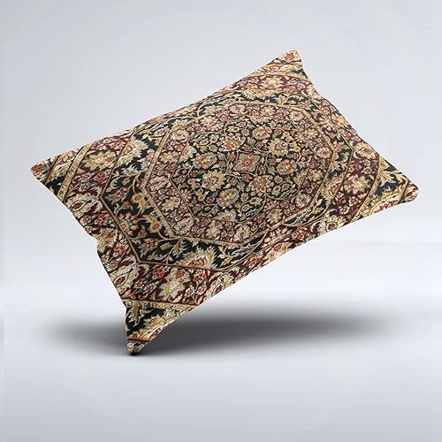 Miniatura 5 de Gygarden Funda de cojín rectangular decorativa con cremallera oculta en tonos marrones tribales de 12 x 24 pulgadas, diseño lumbar impreso