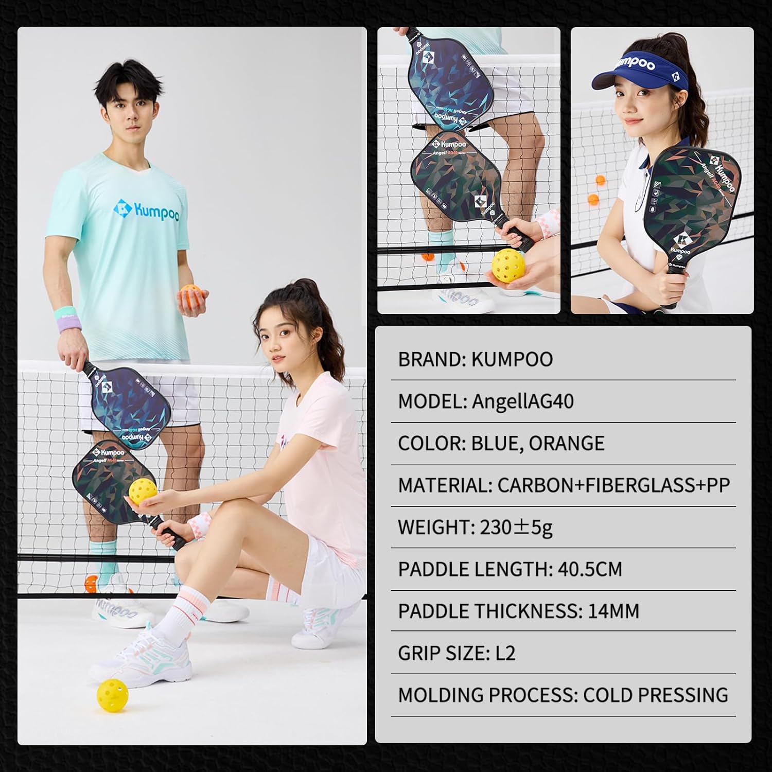 Pickleball Paddle Professional, Carbon Fiber Pickleball Paddle Set with Cover, Large Sweet Spot Pickle Ball Racket with Fiberglass and PP Honeycomb Core for Outdoor Game, Gym and Exercise - Image 7