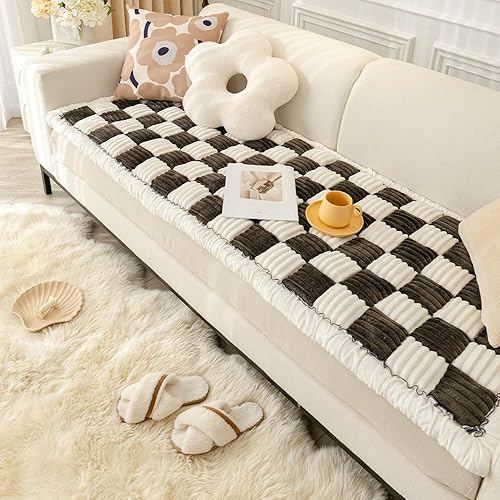 Miniatura 19 de Funda para sofá lavable para perros, funda protectora para sofá de 3 plazas, apta para mascotas, suave, antideslizante (27.6 x 59 pulgadas, marrón