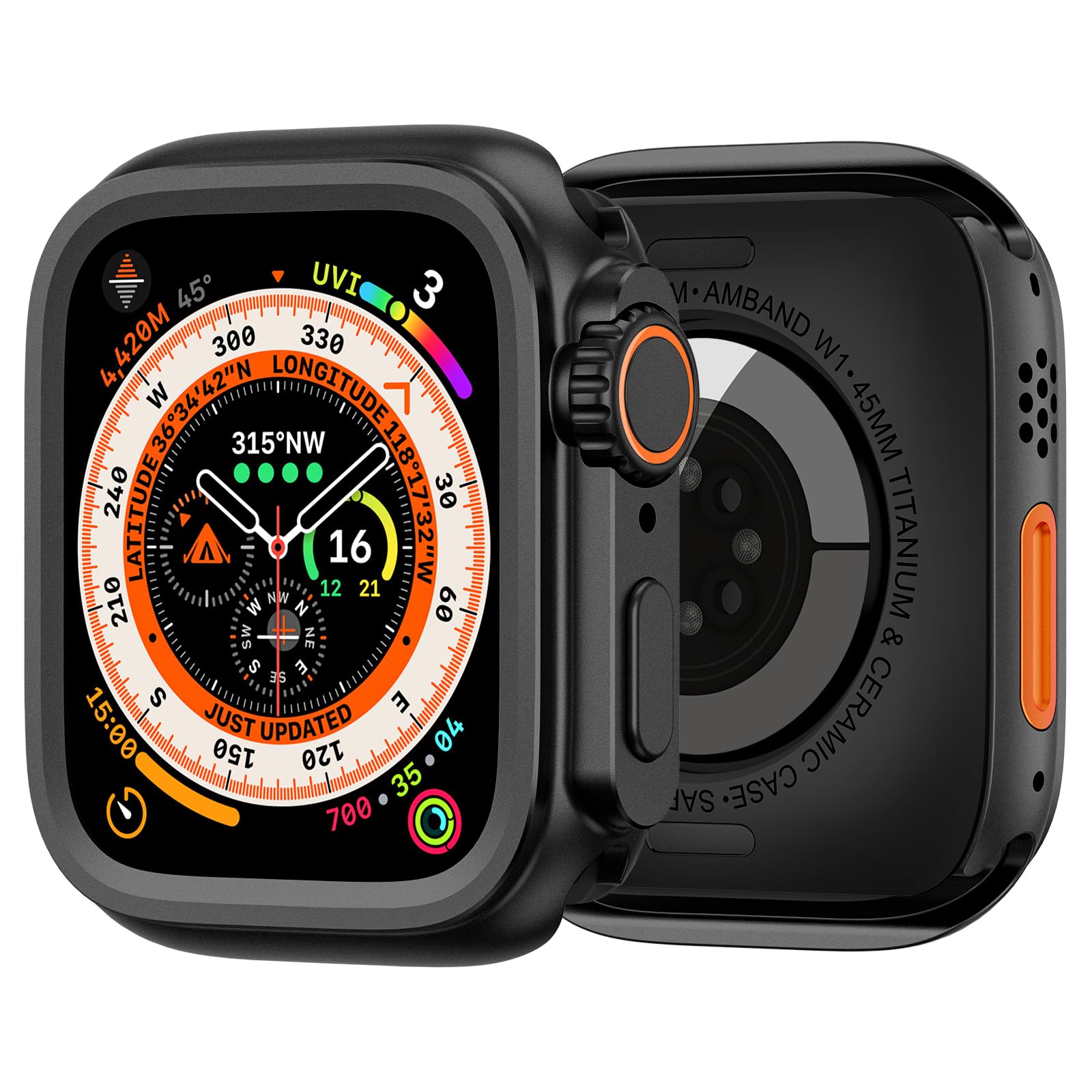 Apple Watch - 極美品 Apple Watch Series 9 45mm 保証有 amband Amazon.co.jp: amBand 3 in 1 メタルケース Apple Watch Series