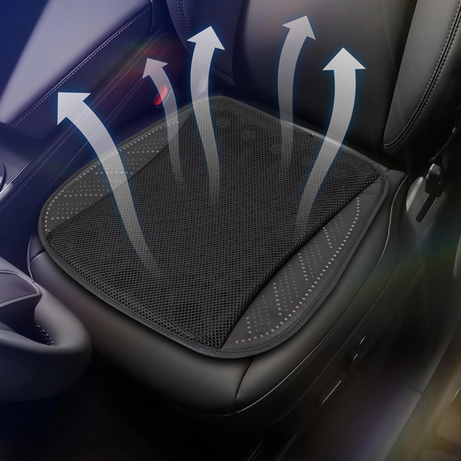 Generisch 43 x 43 cm, cuscino refrigerante per auto, tappetino traspirante, antiscivolo, rimovibile, lavabile per guida, ufficio