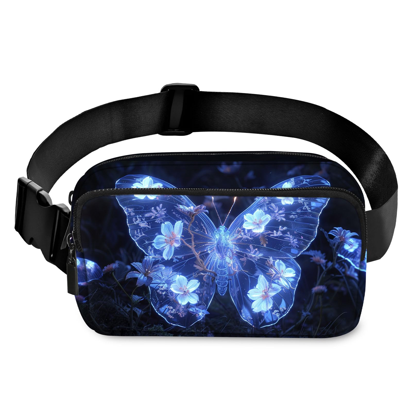 Butterfly Fanny Pack for Women Belt Bag Casual Waist Bags for Running Workout Hiking Traveling