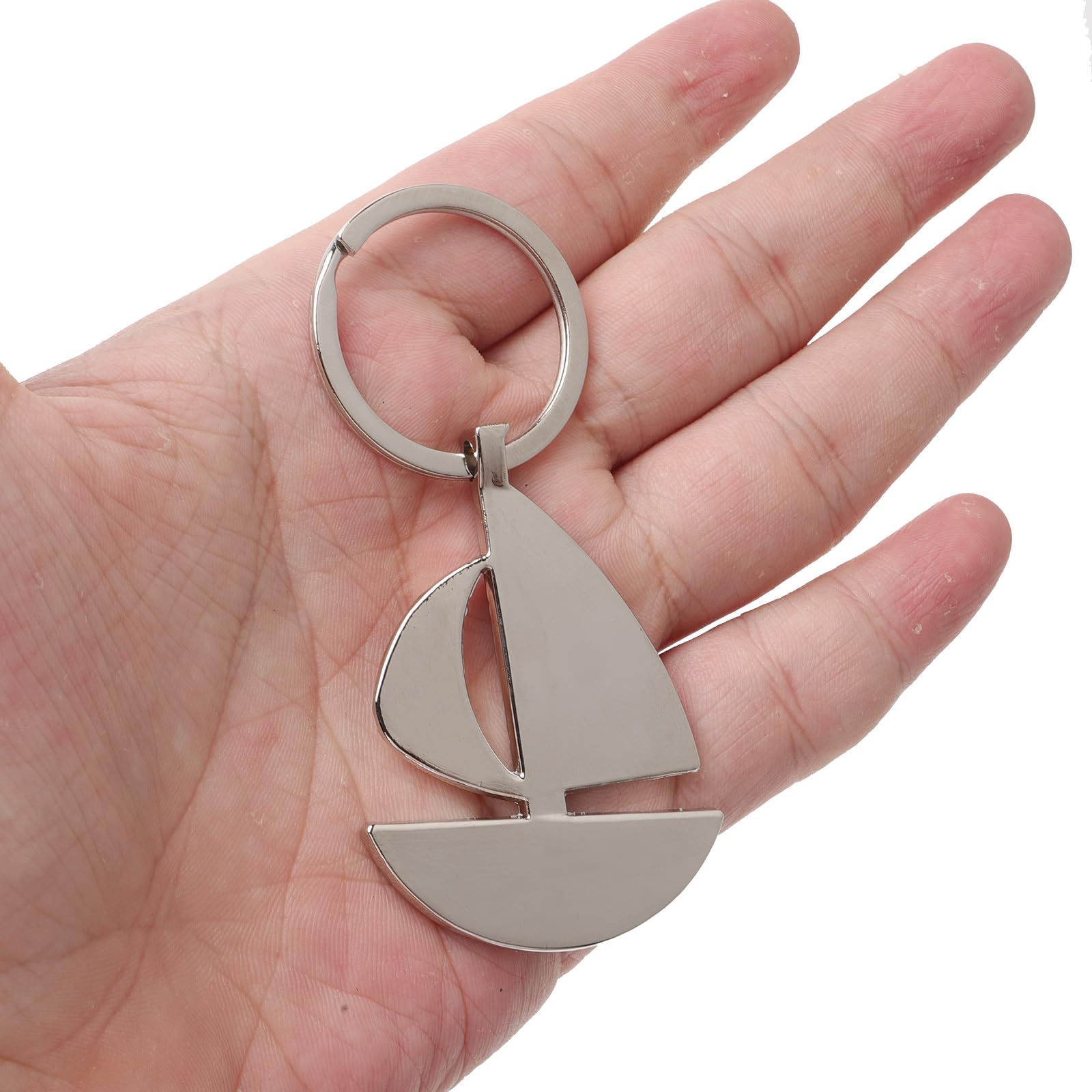 STOBOK Portachiavi in Metallo Barca a Vela 3.35X1.57X0.59 Pollici Portachiavi Galleggiante Regalo Creativo Accessori Barca Decorativo Per Auto Moto Famiglia Amici
