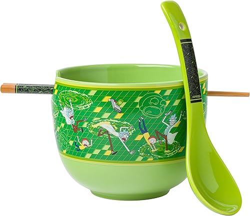 Miniatura 40 de Silver Buffalo Nissin Classic Cup Noodles Logo Mucho Más Que Una Sopa Tazón de Fideos Ramen de Cerámica con Palillos, Apto para Microondas, 20 Onzas