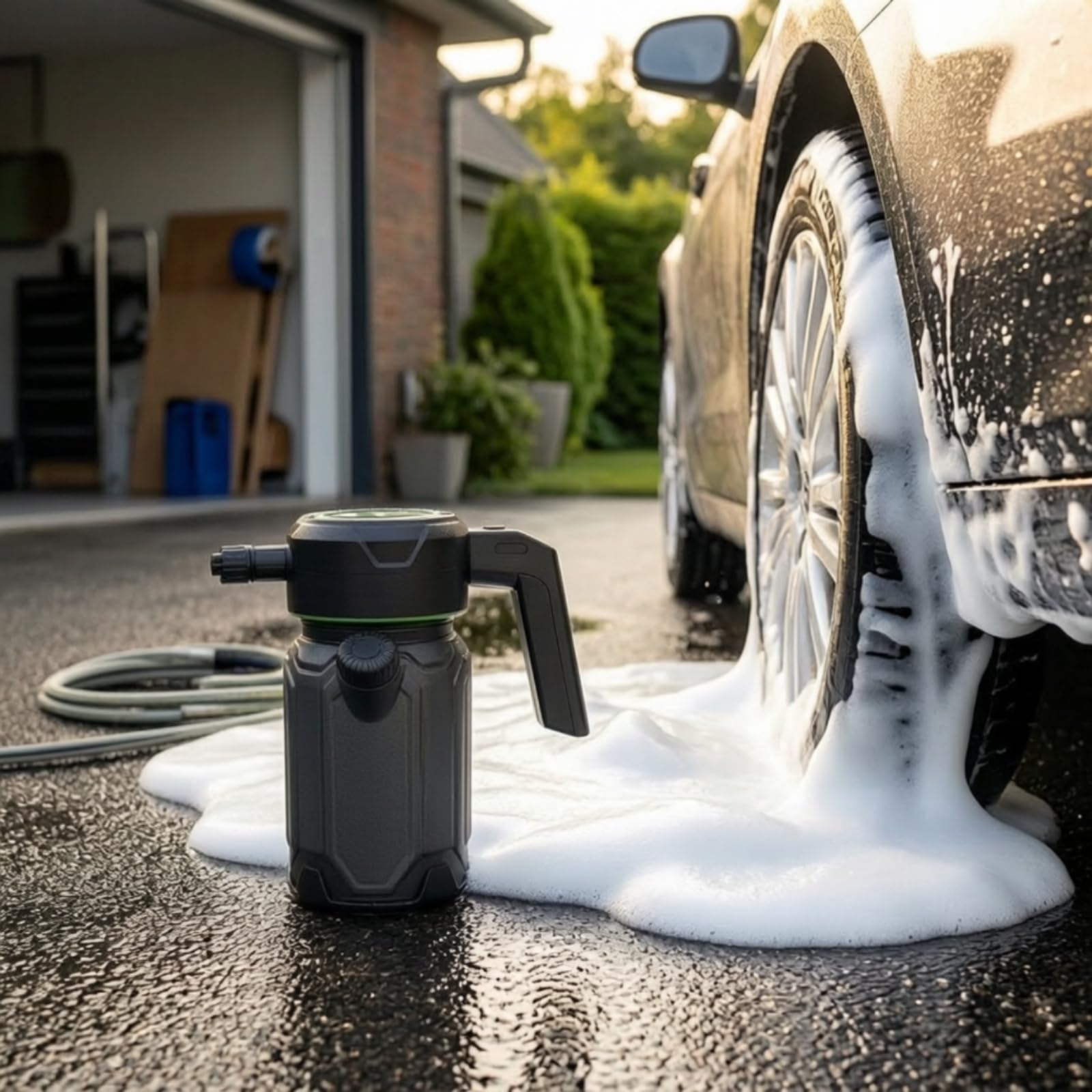 Elektrischer Schaumsprüher Elektrisch Akkusprüher mit Schaumdüse Akkubetrieben Elektrischer Sprüher für Autoliebhaber