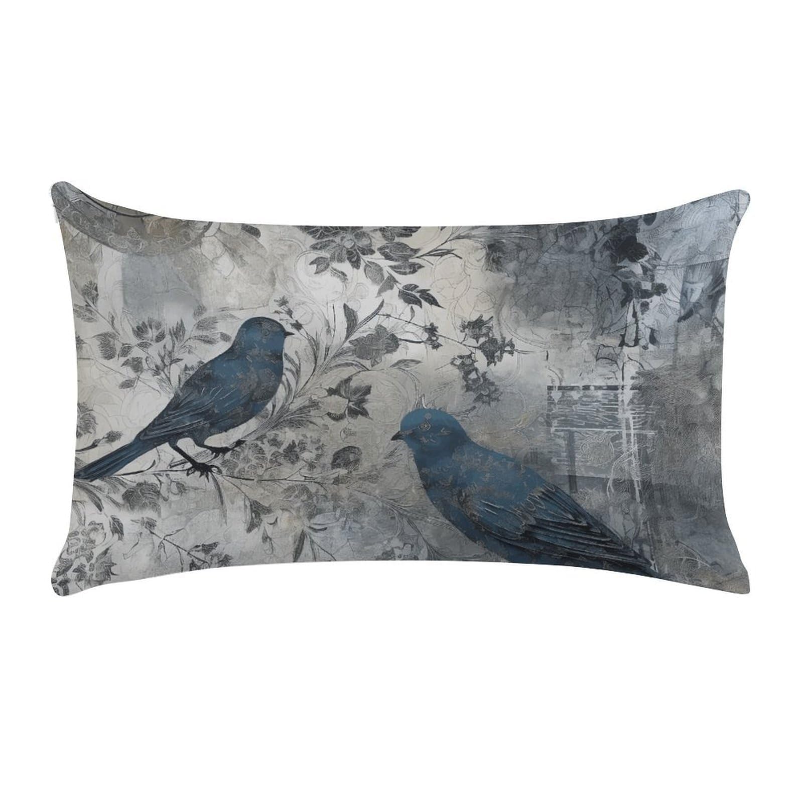 Bird Pattern Pillow Cases for Sofa, Super Soft Plush Pillow Cover with Zipper, Luxury Cozy Pillow Shams for All Seasons, Lightweight Pillowcases for Bedroom, 12" X 20"