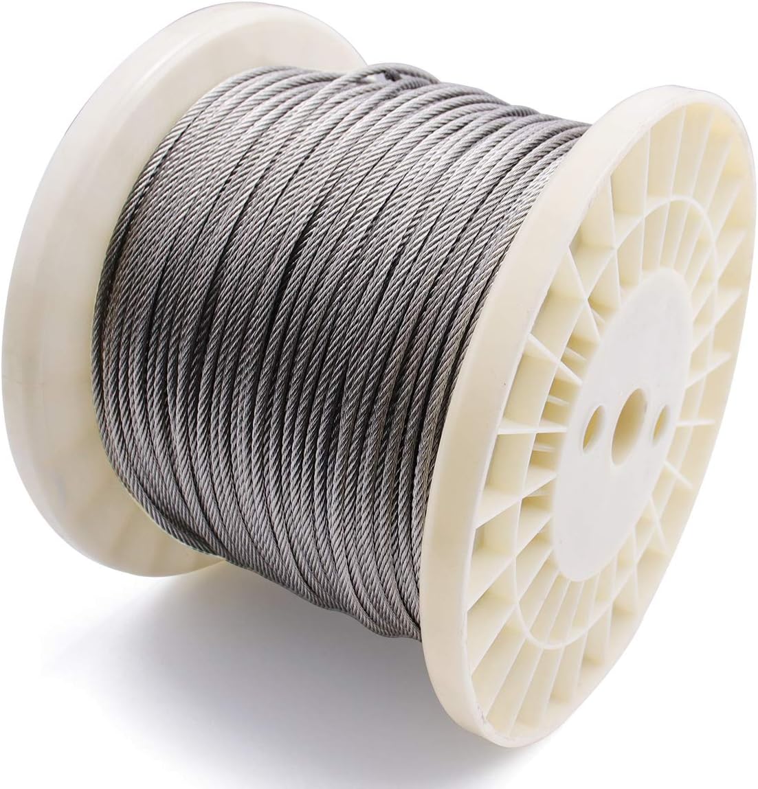 Best Cyber Monday 🔥 Muzata 500FT Stainless Steel Cable 1/8 T316 Marine Grade Wire Rope 7x7 Strands Construction for Cable Railing Hardware Balustrade Fencing Hanging Decking WR02, WP1 Best Promo Muzata 500FT Stainless Steel Cable 1/8 T316 Marine Grade Wire Rope 7x7 Strands Construction for Cable Railing Hardware Balustrade Fencing Hanging Decking WR02, WP1