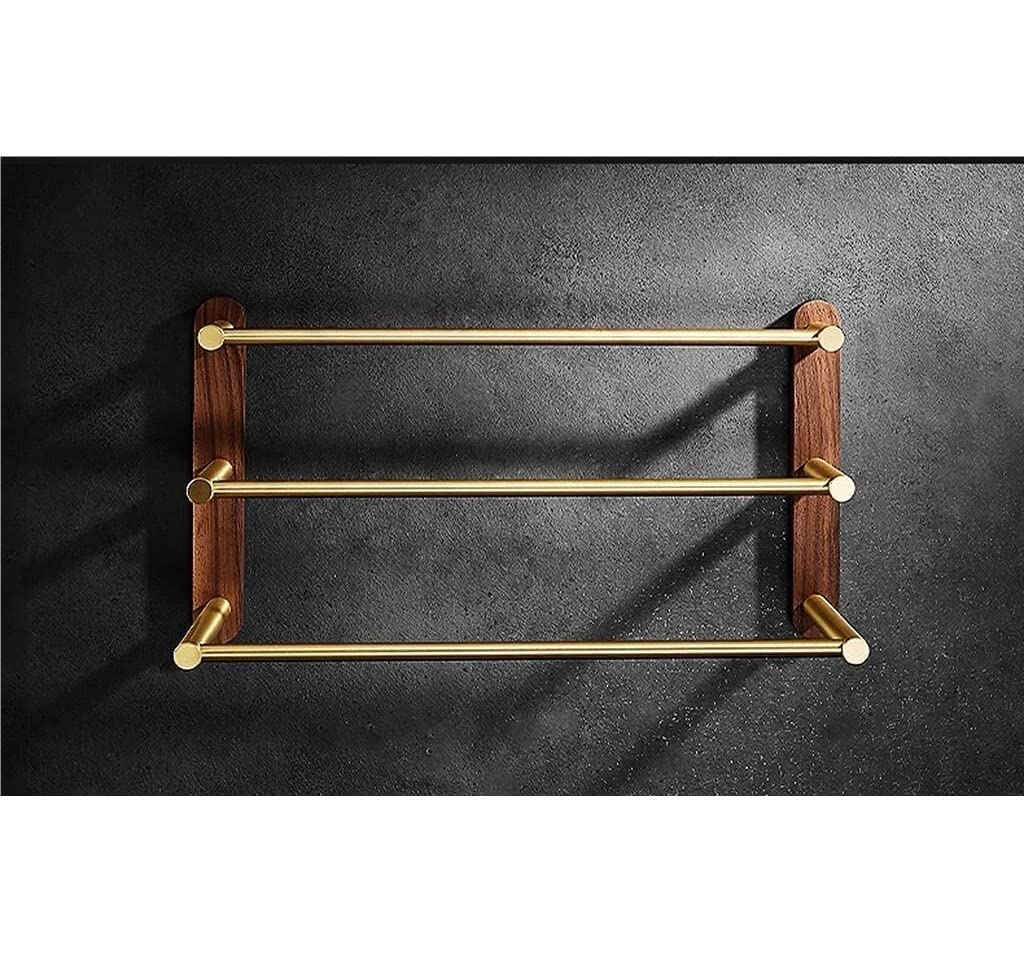 Porte-serviettes multicouche en acier inoxydable 304, support mural à 3 barres pour salle de bain et cuisine, design peu encombrant, porte-serviettes nizer
