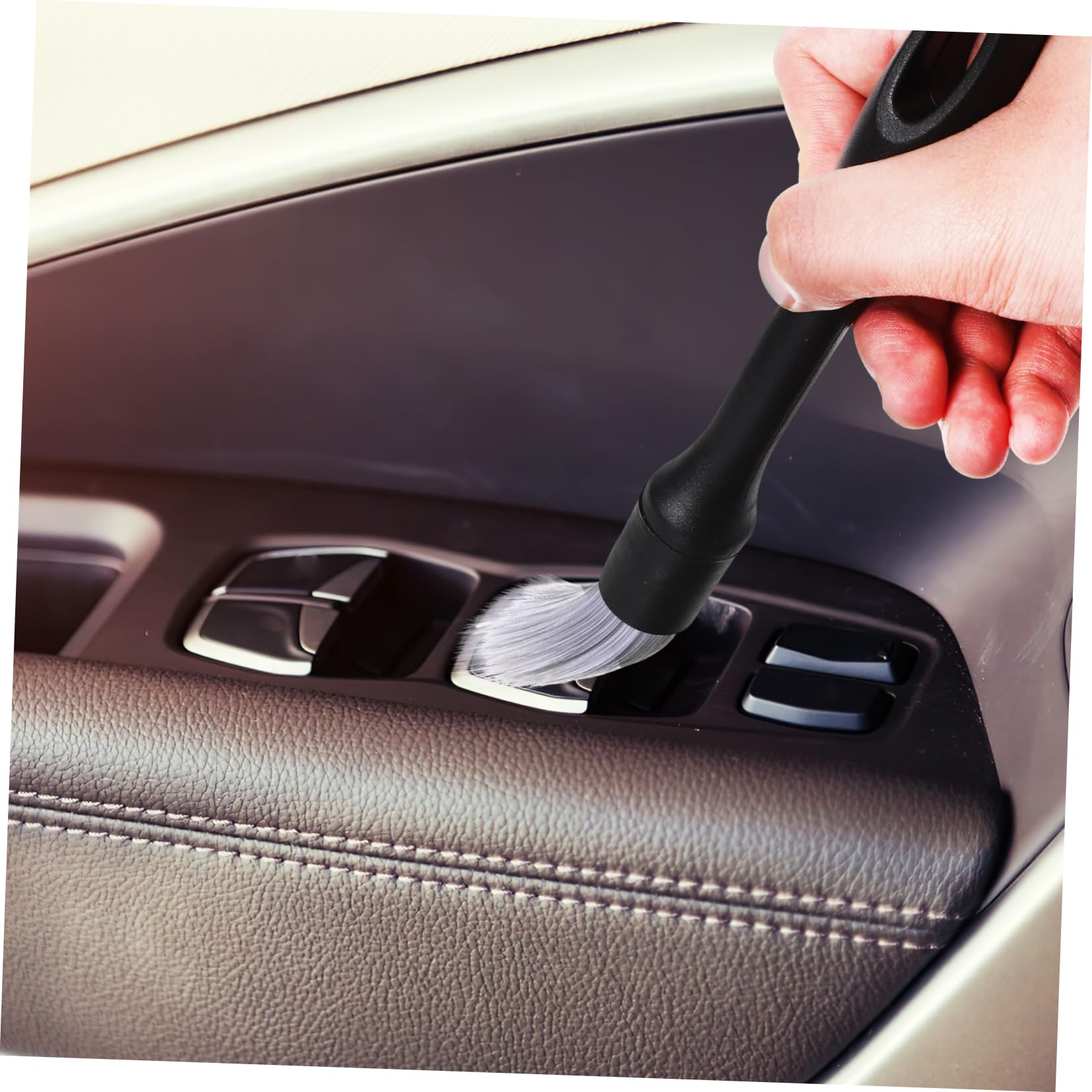 1set Pulizia Auto Professionale Con Pennelli Sostituibili Kit Detailing Per Interni Di Veicoli e Strumenti Ergonomici Per Famiglie e Appassionati Di Auto